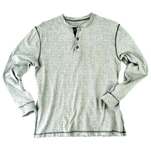 Ocean + Coast Long Sleeve Henley 100% Cotton Small Army Green